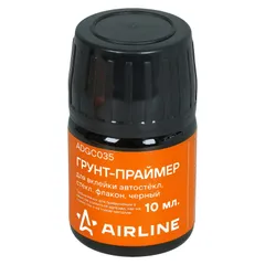 ADGC035 AIRLINE Грунт-праймер для вклейки автостёкл,10 мл. стекл. флакон, черный