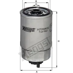 H70WK02 Hengst Фильтр топливный
