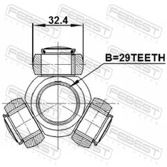 0416-CY2 Febest Трипоид 29x32.4, правый, левый