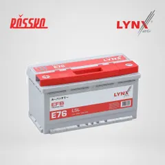 E76 LYNXauto Аккумулятор EFB L5L 100 Ah 900 A с прямыми клеммами размером 353x175x190