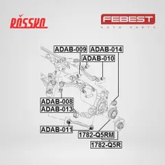 1782-Q5R Febest Ступица | зад прав/лев |