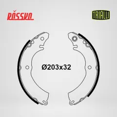 GF 4562 Trialli Колодки тормозные для автомобиля Mitsubishi Lancer IX 03-, Colt с 04- 1.3i барабанные 203x32