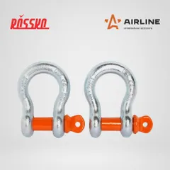 ASHA006 AIRLINE Шаклы буксировочные металлические 3,25 т, 13 т с сумкой, набор 2 шт.