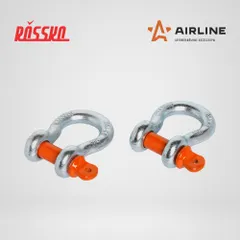 ASHA006 AIRLINE Шаклы буксировочные металлические 3,25 т, 13 т с сумкой, набор 2 шт.