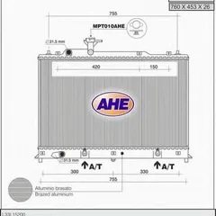 117.078 AHE Радиатор, охлаждение двигателя