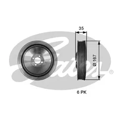 TVD1135 Gates TVD1135_шкив коленвала! Fiat 500/Bravo/Croma/Tipo