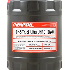 CH9105-10-E CHEMPIOIL Полусинтетическое моторное масло HCV 10W-40 CH-5 TRUCK Ultra UHPD, CI-4 SL, CI-4 Plus, 10 литров