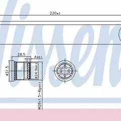 95554 Nissens Осушитель воздуха пневматической системы