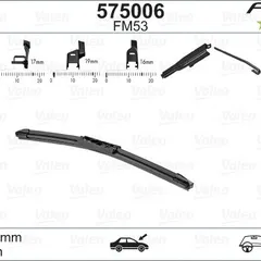 575006 Valeo Щетка стеклоочистителя First FB Multiconnection бескаркасная 530/21` (универсальные адаптеры )