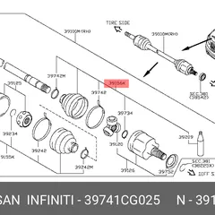 39741-CG025 Nissan Пыльник ШРУСа