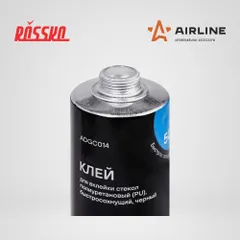 ADGC014 AIRLINE Клей для вклейки стекол PU, быстросохнущий, черный, 310 мл картридж