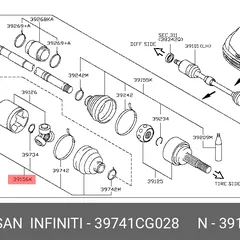 39741-CG028 Nissan Пыльник ШРУСа
