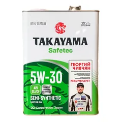 102063 TAKAYAMA Масло моторное п/с Safetec 5W-30 API SL/CF 4л+1л