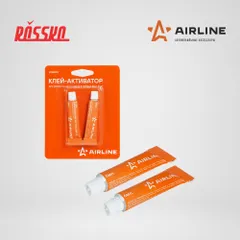 AGR06 AIRLINE Клей-активатор для ремонта шин и камер в тюбике 6мл, 2 шт в блистере