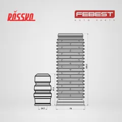 SKSHB-OCTIIF-KIT Febest Пыльник переднего амортизатора с отбойником комплект | перед прав/лев |
