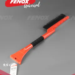 FAU1006 Fenox Щетка от снега и льда с эргономичной поролоновой рукояткой и мягкой распушенной щетиной, скребок