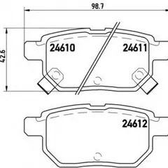 P 83 083 Brembo Колодки тормозные дисковые | зад |