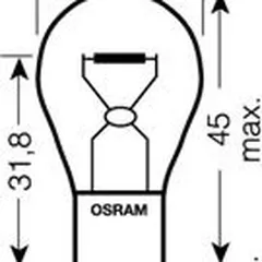 7506ULT Osram Лампа P21W 12V 21W BA15s ULTRA LIFE 1 шт.