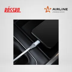 ACH-C-42 AIRLINE Кабель Type-C - Type-C с поддержкой PD 2 м., серый нейлоновый