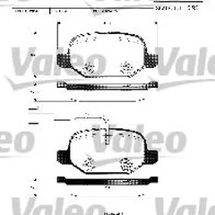 598407 Valeo Колодки тормозные дисковые | зад |