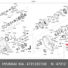 47312-3C100 Hyundai/Kia Подушка раздаточной коробки