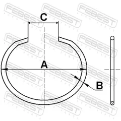 CC-5-28X2 Febest Снят с производства Кольцо стопорное