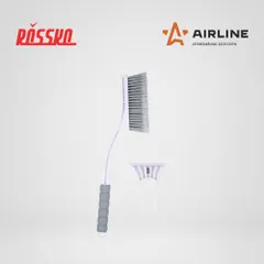 AB-R-02R AIRLINE Щетка от снега и льда с мягкой распушённой щетиной, скребок, 56 см