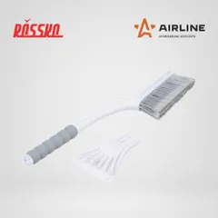 AB-R-02R AIRLINE Щетка от снега и льда с мягкой распушённой щетиной, скребок, 56 см