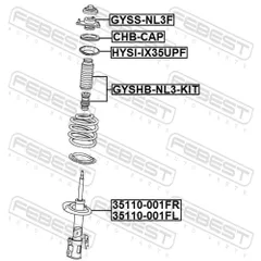 GYSHB-NL3-KIT Febest Комплект пыльника переднего амортизатора с отбойником правый левый