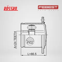 1711-Q5LH Febest ШРУС внутренний 24x104, передний правый, левый