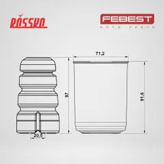 ADSHB-Q5F-KIT Febest Пыльник переднего амортизатора с отбойником комплект | перед прав/лев |