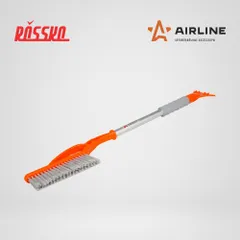 AB-R-13S AIRLINE Щетка от снега и льда с распушённой щетиной, скребок, 75 см