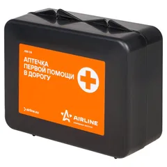 AM-04 AIRLINE Аптечка первой помощи в дорогу, пластиковый футляр, РУ №РЗН 2016 3923 от 05.04.2016