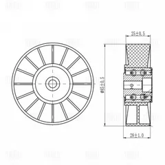 CM 5588 Trialli Ролик привод. ремня для а/м Audi A8 (94-) 3.3d/3.6i/3.7i/4.2i (опор.)