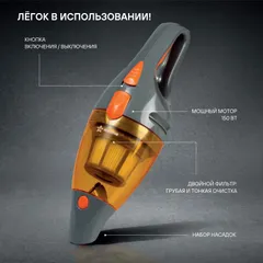 VCA-03 AIRLINE Пылесос CYCLONE TURBO в сумке 150Вт, 0,5л, 6 кПа