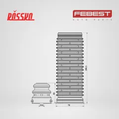 VWSHB-GOLVIF-KIT Febest Пыльник переднего амортизатора с отбойником комплект | перед прав/лев |