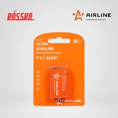 9V-01 AIRLINE Батарейка 6LR61 крона 9V щелочная 1 штука в блистере