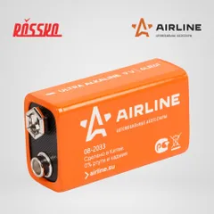 9V-01 AIRLINE Батарейка 6LR61 крона 9V щелочная 1 штука в блистере