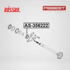AS-356222 Febest Подшипник приводного вала 35x62x22