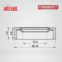 95BDY-39620608X Febest Сальник привода 37.2x62.15x5.6x7.5 | прав/лев |