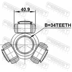 2116-GE34 Febest Трипоид 34x40.9, правый, левый