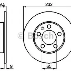 0 986 478 868 Bosch Диск тормозной | зад |