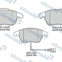 MBF015187 Mando Колодки тормозные дисковые | перед |