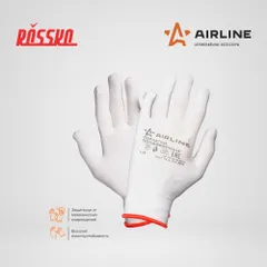 ADWG005 AIRLINE Перчатки полиэфирные L белые