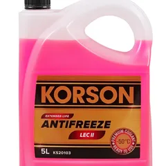 KS20103 KORSON Антифриз, готовый раствор LEC 2 -50, розовый, 5 л