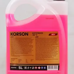 KS20103 KORSON Антифриз, готовый раствор LEC 2 -50, розовый, 5 л