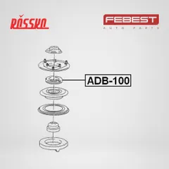 ADB-100 Febest Подшипник амортизационной опоры передний правый левый