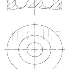 033 PI 00102 000 Mahle Поршнекомплект