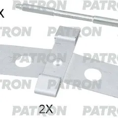 PSRK1310 PATRON Комплект монтажный тормозных колодок дисковых ПЕРЕДН LAND ROVER RANGE ROVER SORT 3.6TD,4.2 05-