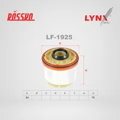 LF-1925 LYNXauto Фильтр топливный картридж